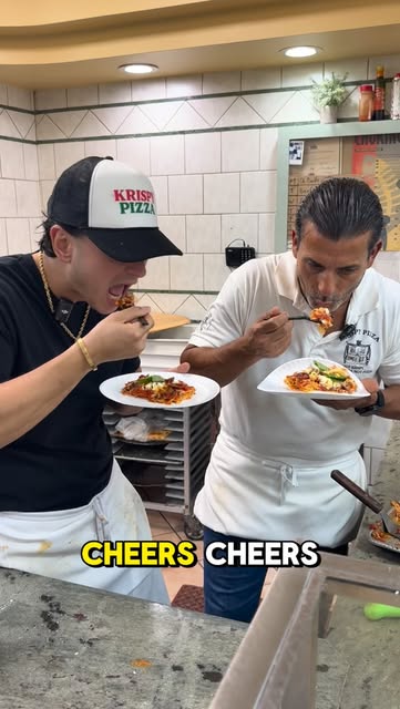 At Krispy Pizza: real pizzeria photos